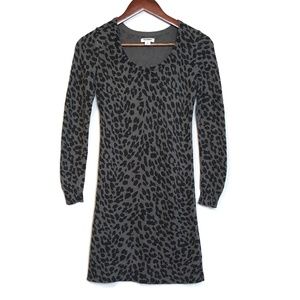 Old Navy Scoop Neck Animal Print Sweater Dress XS